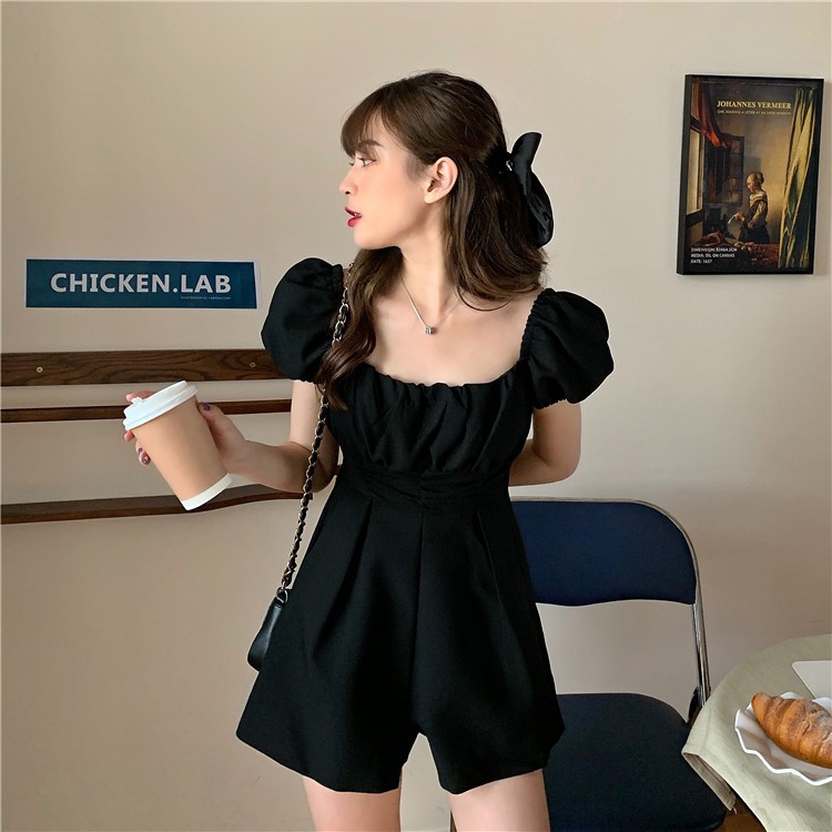 Bộ  Jumpsuit tay bồng nhún ngực[ẢNH THẬT TẠI SHOP]