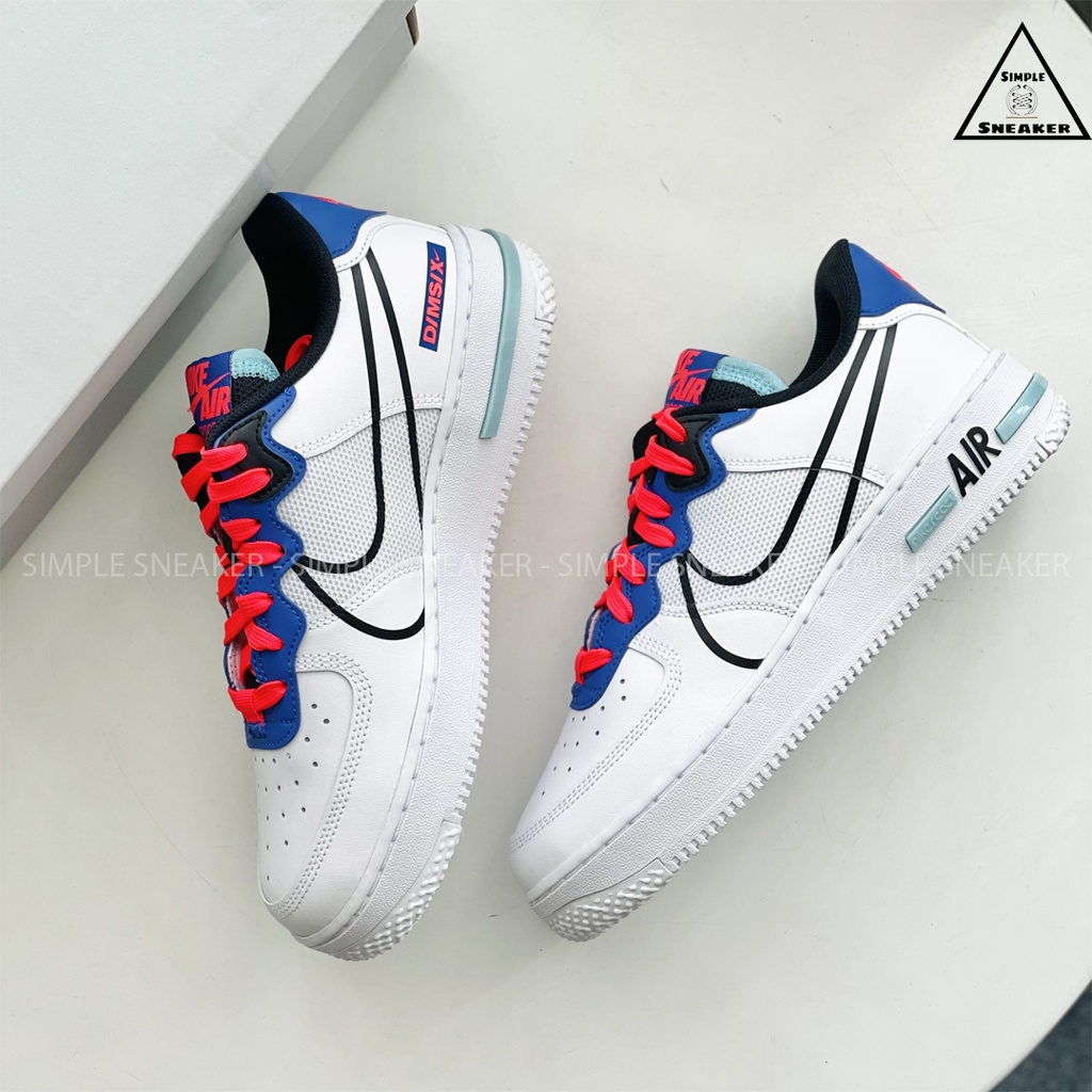 Giày Nike Air Force 1 Hàng Chính HãngGiày Sneaker Thể Thao Nike AF1 React Astronomy Blue - Simple Sneaker
