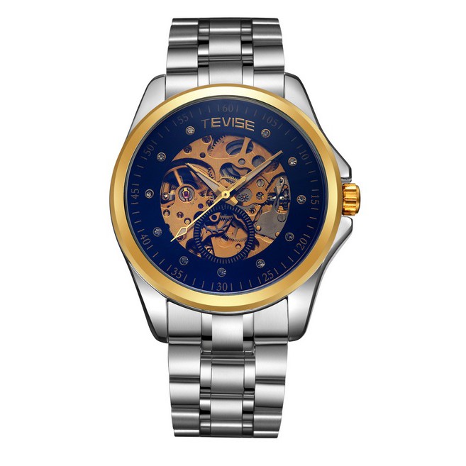 Đồng hồ cơ nam lộ máy 2 mặt cao cấp Tevise 8377