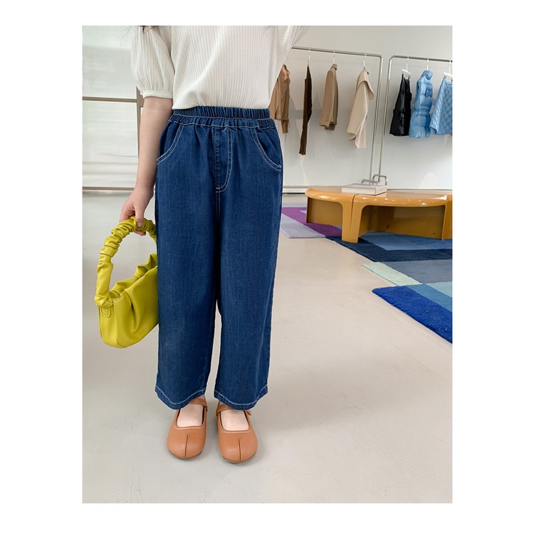 Quần jean xuông 2 màu cho bé trai bé gái mới style Hàn Quốc B70-21190