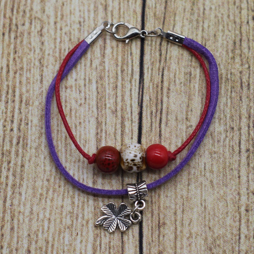 VT152 Vòng tay sợi đá 5 cái/lốc