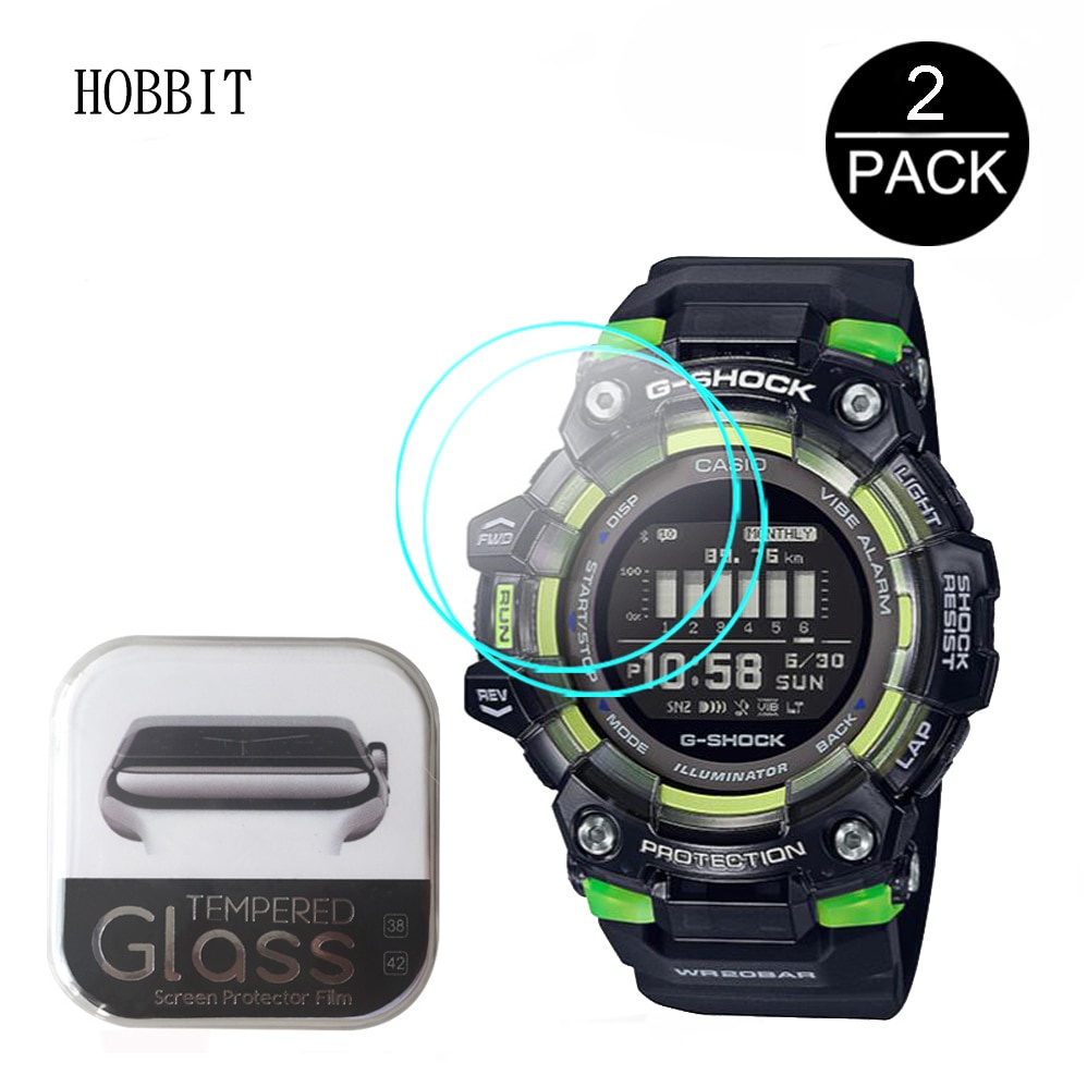 Set 2 Kính Cường Lực 9h 2.5d Chống Nước Chống Trầy Cho Casio G-Shock Gbd-100Sm Gbd100Sm 1 1 1a7 4a7 Gsg-100 Gsg100