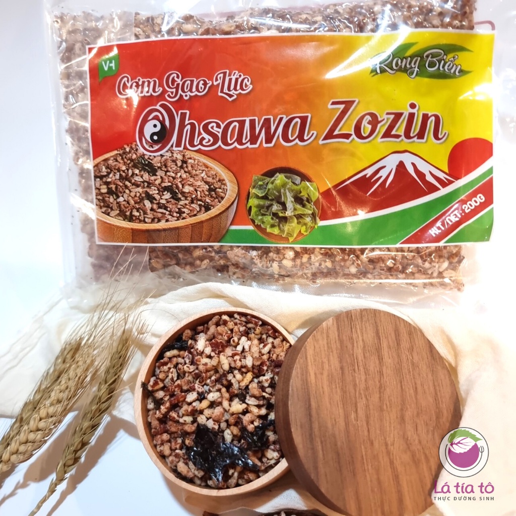 CỐM GẠO LỨT RONG BIỂN ZOZIN 200g - LÁ TÍA TÔ