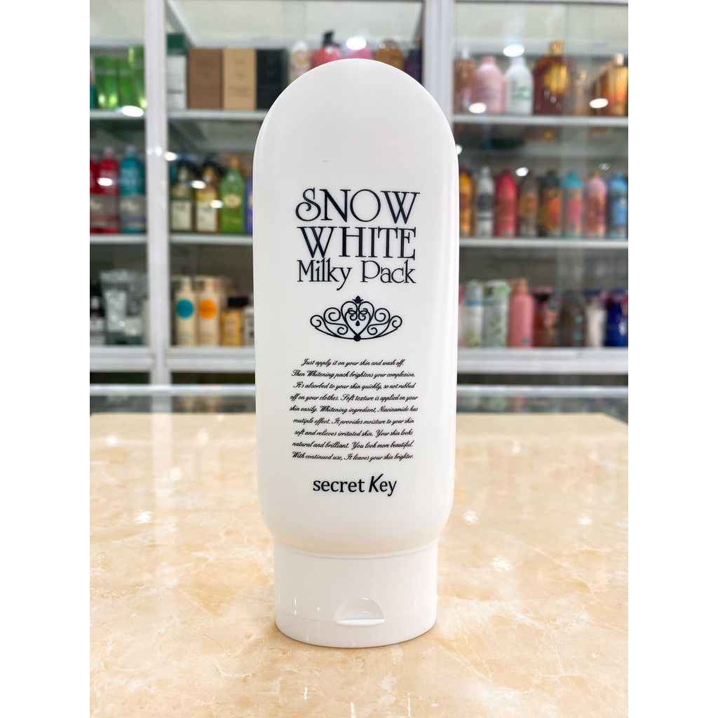 Kem Tắm Trắng Khô Mặt & Toàn Thân Secret Key Snow White Milky Pack Hàn Quốc 200g