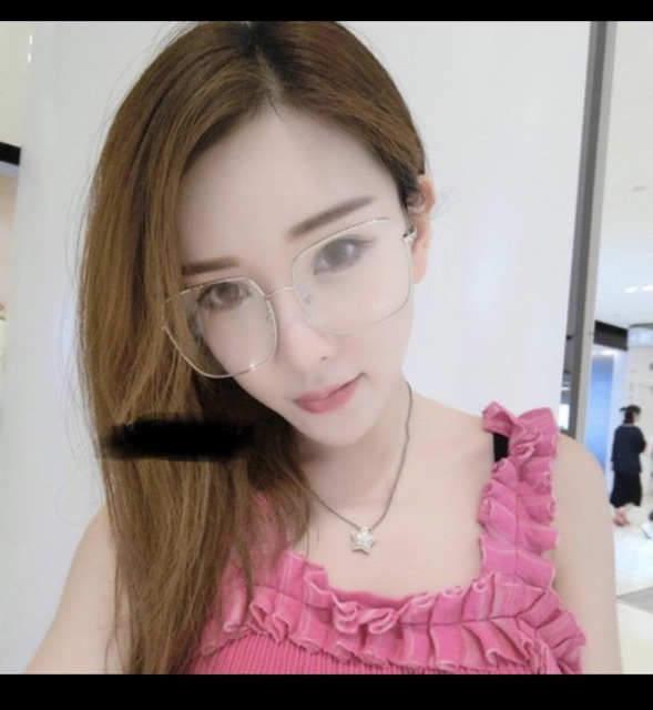 Gọng kính kim loại vuông bản to loại KL2