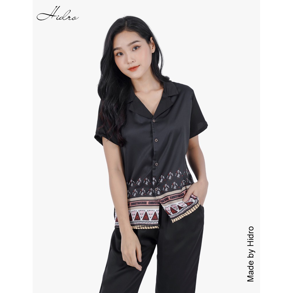 Bộ ngủ pijama lụa phối cổ chất đẹp | BigBuy360 - bigbuy360.vn