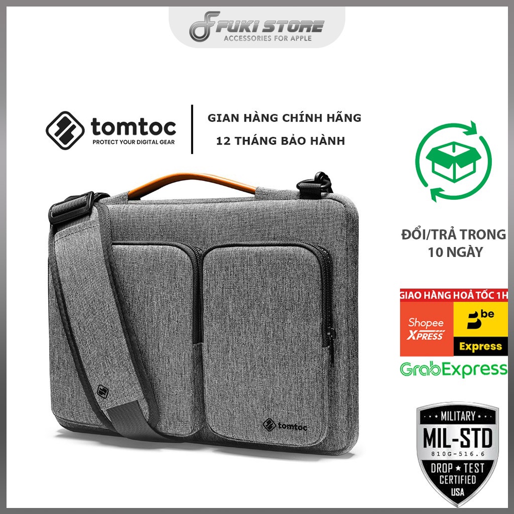 Túi Đeo TOMTOC  360 Shoulder Bags For Ultrabook/MACBOOK Pro 13/13.3/15/16 inch Gray - A42