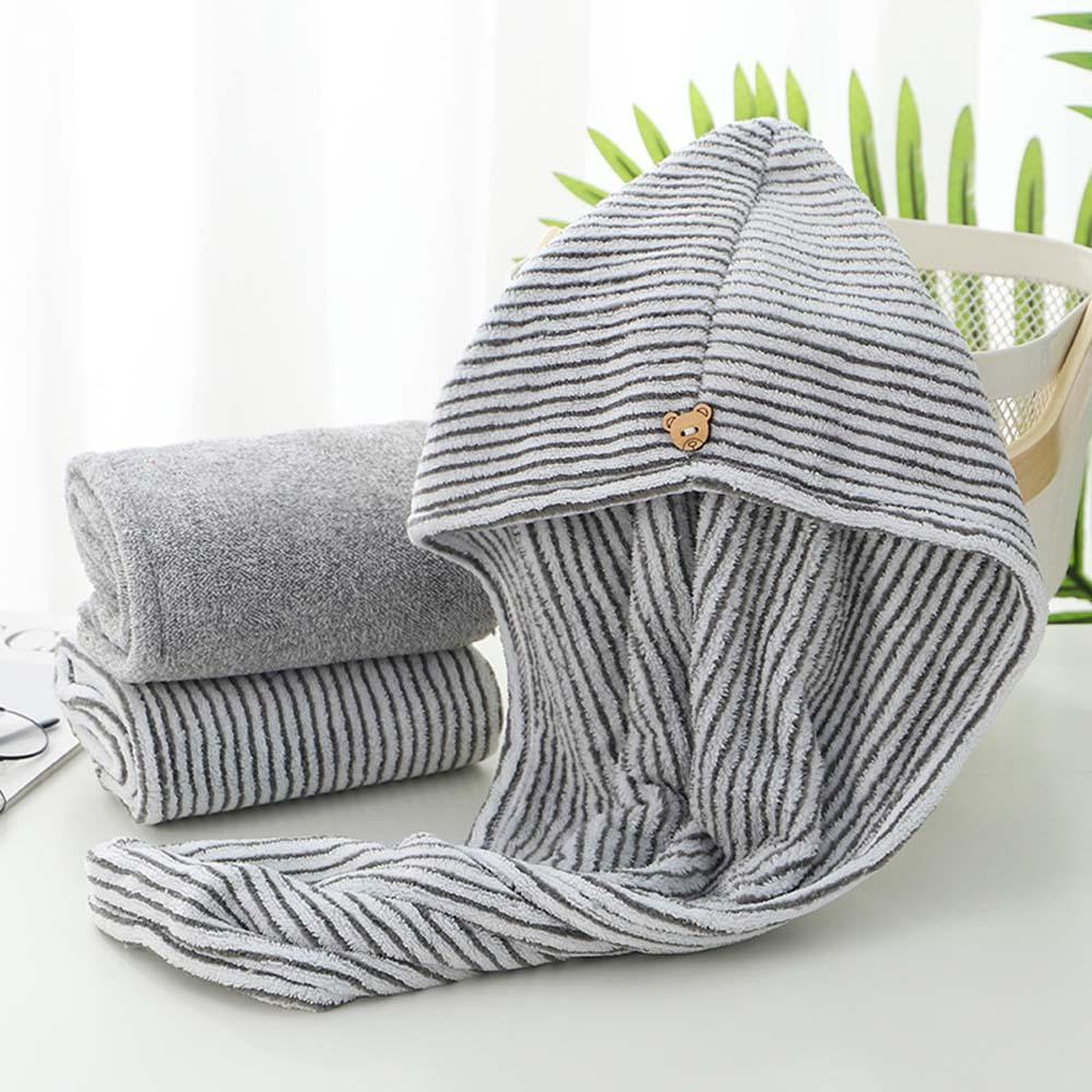 Khăn Trùm Đầu Sấy Khô Tóc Bằng Sợi Micro Nhanh Khô Tiện Dụng Cho Nữ