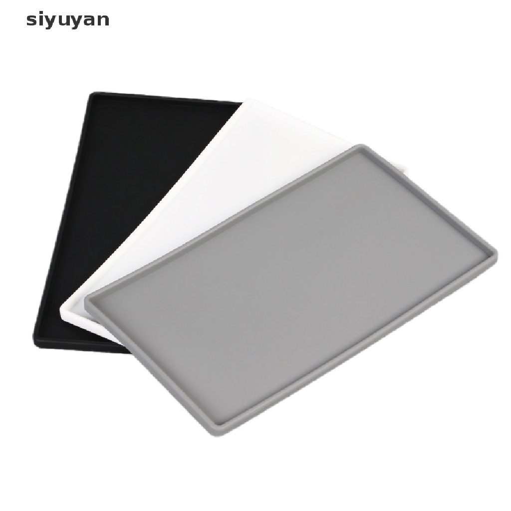 Khay Đựng Xà Phòng / Trà / Cà Phê Hình Vuông Phẳng Bằng Silicon Chống Trượt Có Giá Đỡ