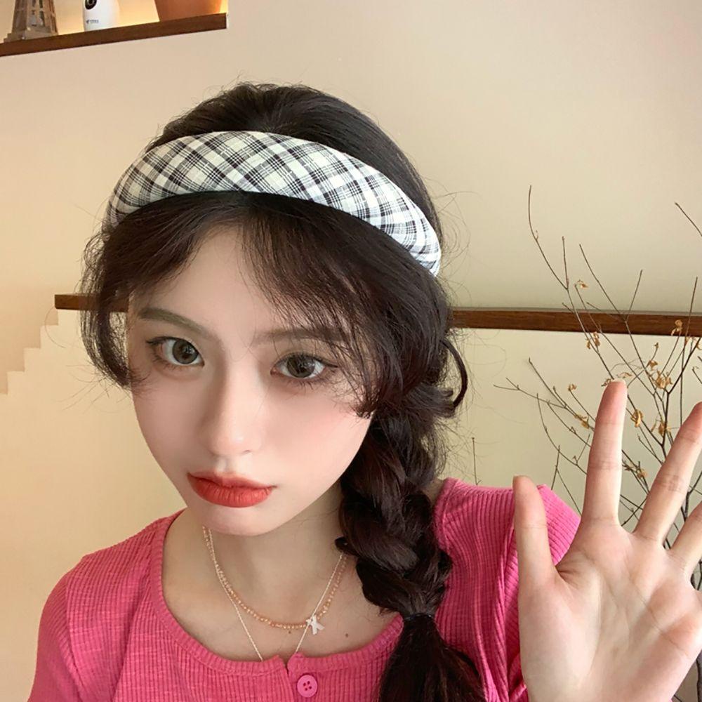 Băng Đô Cài Tóc Họa Tiết Kẻ Sọc Đơn Giản Ngọt Ngào Cho Nữ
