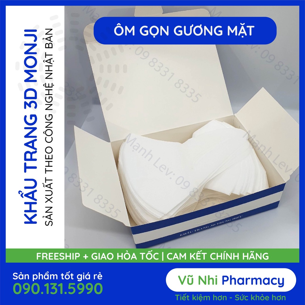 [Hộp 50] Khẩu Trang 3D Công Nghệ Dập Nhật Bản (Unicharm)