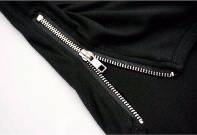 Áo longtee - zipper nữ thời trang