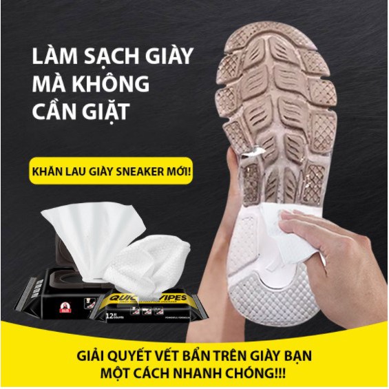 ✔️Combo 3 Gói✔️Khăn lau giày Quick Wipes vệ sinh giày Sneaker, giày Da không cần giặt - Onlife Store