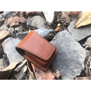 bao da zippo handmade da thật