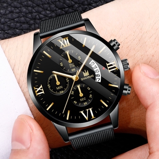 Đồng hồ đeo tay nam đẹp SHAARMS chính hãng, dây thép không gỉ, mặt HD cực đẹp, siêu mỏng, thiết kế hiện đại