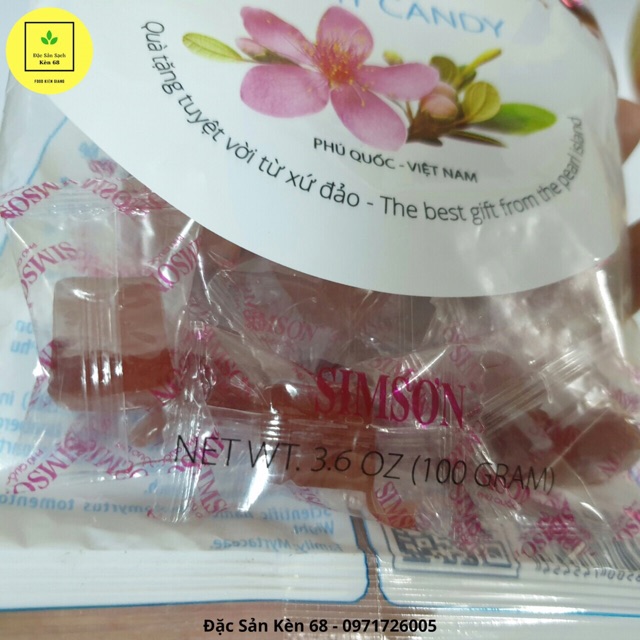 Kẹo sim Dẻo đặc sản Phú quốc-bịch 100g/25 viên
