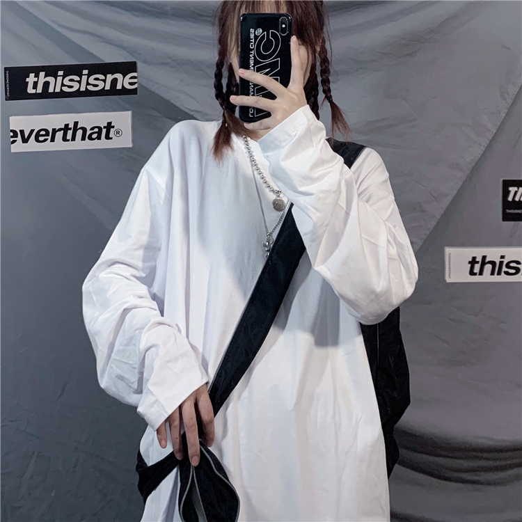 Áo Thun Trơn Cổ Tròn Dài Tay Phong Cách Hàn Quốc 228606 | BigBuy360 - bigbuy360.vn