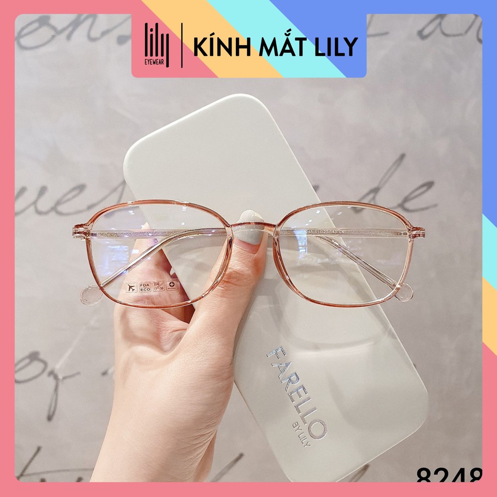 Gọng kính cận vuông tròn Lilyeyewear nữ, phù hợp với nhiều khuôn mặt - 8248