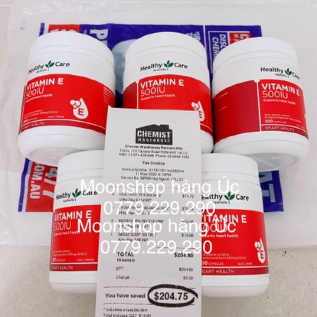 Viên uống Healthy Care Vitamin E 500IU 200v | BigBuy360 - bigbuy360.vn