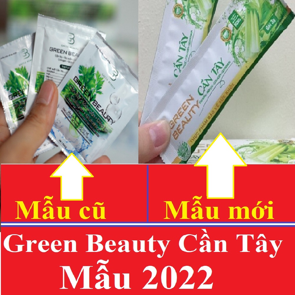 Nước ép cần tây Green Beauty, hộp 30 gói mẫu mới chính hãng, kèm tem chống hàng giả (Lẻ 1 gói)