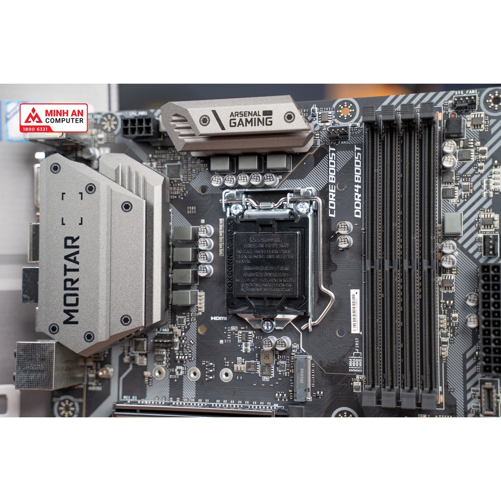 Mainboard MSI B360M MORTAR (Intel B360, LGA 1151-v2, M-ATX, 4 khe RAM DDR4) - hàng new full box, bảo hành 36 tháng