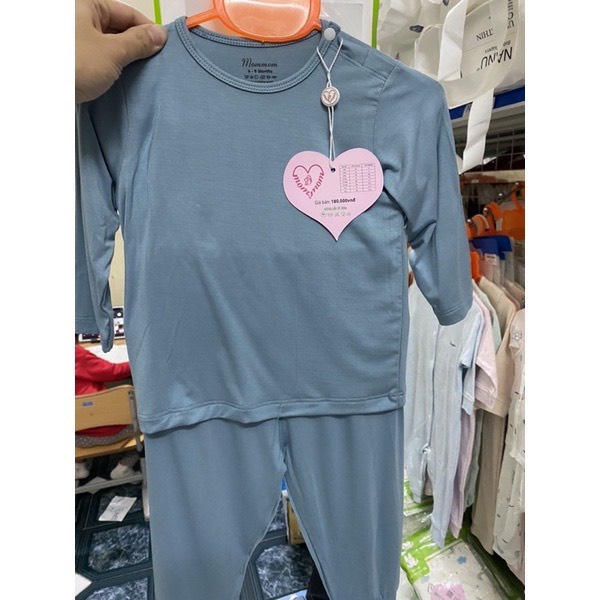 Mommom - Avaler cao cấp. Bộ dài tay sợi tre cho bé 6-9m đến 3-4y