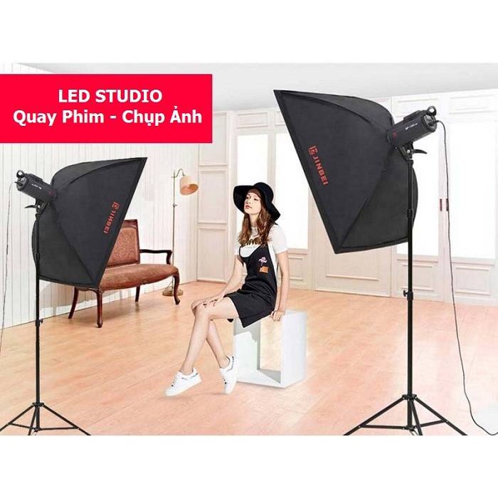 Bộ 2 đèn LED studio 300w Jinbei