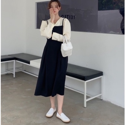 Giày lười đế bệt nữ CÓ SẴN slip on gót thấp đế cói 3cm form dáng basic da mềm màu trắng đen Calee Store - 58920