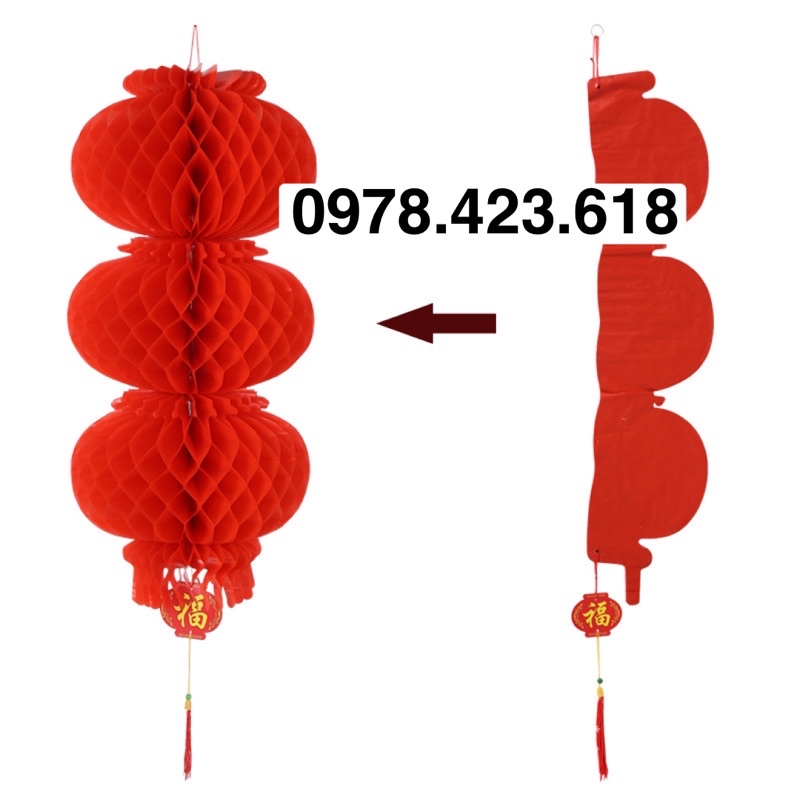 Đèn lồng Đỏ chuỗi liền ni lông Cực dày Chống nước trang trí Lễ Tết, khu du lịch, đền chùa Chúc mừng năm mới