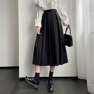 Chân váy MIDI xếp ly chun sau