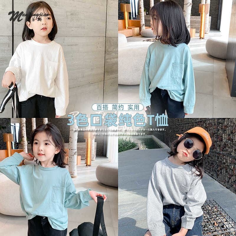 Áo Sweater phối túi màu sắc xinh xắn cho bé gái