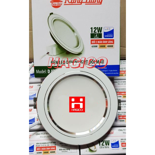 Đèn LED Âm trần Downlight Đổi màu 12W Rạng Đông DAT10L D AT10L ĐM 110/12W