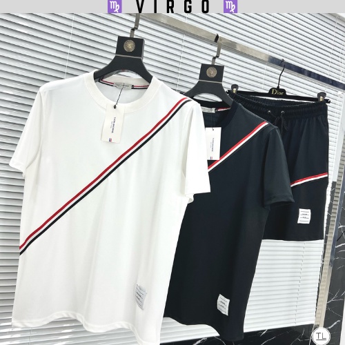 Bộ quần áo nam mùa hè,set quần áo nam loang cao cấp thom browne chất cotton dày dặn mềm mịn (ảnh thât)