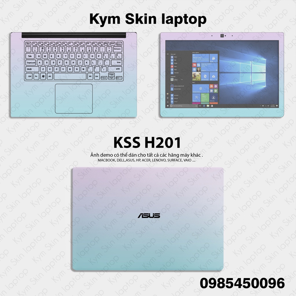 Skin Dán Laptop Mẫu Trơn Pha - Tấm Dán Laptop Dành Cho Mọi Loại Máy Hp/asus/acer/macbook/dell/lenovo/vaio,..