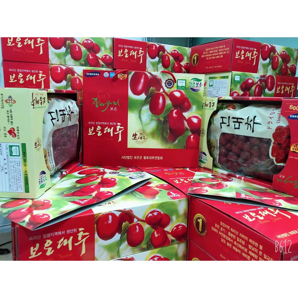 Tặng kèm túi xách TÁO ĐỎ SẤY KHÔ HÀN QUỐC BOEUN LOESS JUJUBE 1kg