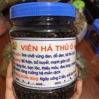 Viên hà thủ ô chế đậu đen+vừng đen+mật ong