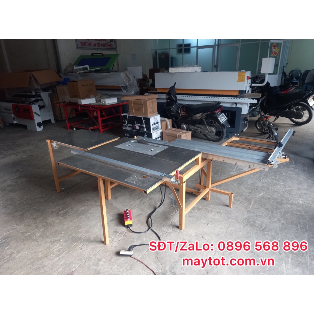 Cưa Bàn Trượt Mini WJ300 Hệ Nâng Hạ Điện