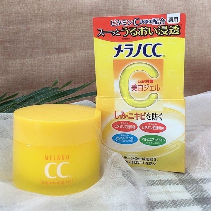 Kem dưỡng trắng da CC Melano Brightening Gel Rohto Nhật Bản 100g.