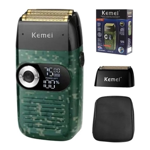 Máy cạo râu, cạo khô cao cấp KEMEI KM - 2027, có hiển thị đèn LED công suất, động cơ mạnh mẽ