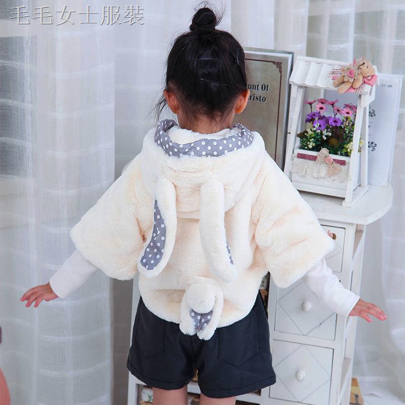 ◈Áo Choàng Phối Lông Thú Dày Dặn Ấm Áp Cho Bé Gái | BigBuy360 - bigbuy360.vn