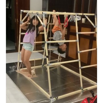 Xà đu đa năng - Khung vận động hình thang Wood Active 3 🤾𝐁𝐇 𝟏𝟐 𝐓𝐇𝐀́𝐍𝐆🤾 siêu vận động cho bé, tăng chiều cao, IQ