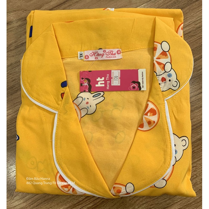 [SIZE 40-75KG] ĐỒ BẦU TAY DÀI QUẦN DÀI MẸ MẶC BẦU VÀ SAU SINH HANNA, CÓ KHÓA CỞI BÉ TY, VẢI LỤA 1 LỚP CO DÃN NHẸ, MỀM MÁ