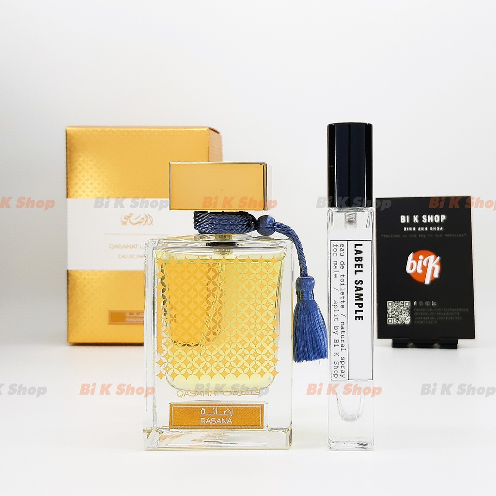 Bi K Shop - Nước hoa Qasamat Rasana Rasasi [Mẫu thử] | BigBuy360 - bigbuy360.vn