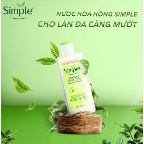 Combo Làm Sạch Sâu, Dưỡng Ẩm, Ngăn Lão Hóa Và Tái Tạo Da Sáng Khỏe Simple Kind To Skin (Toner 200ml + Sữa dưỡng 125ml)