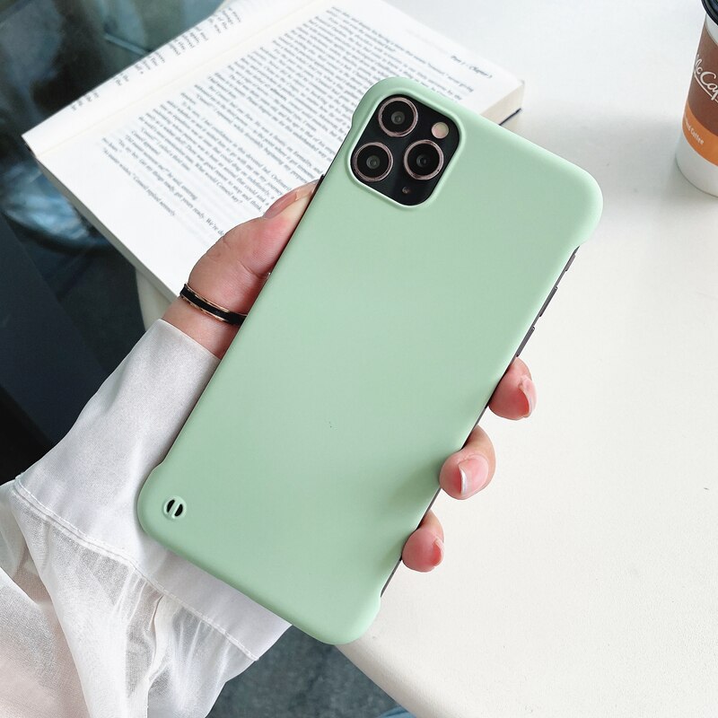 Ốp điện thoại PC không viền thời trang cho IPhone 12 11 Pro Max 6 6S 7 8 Plus