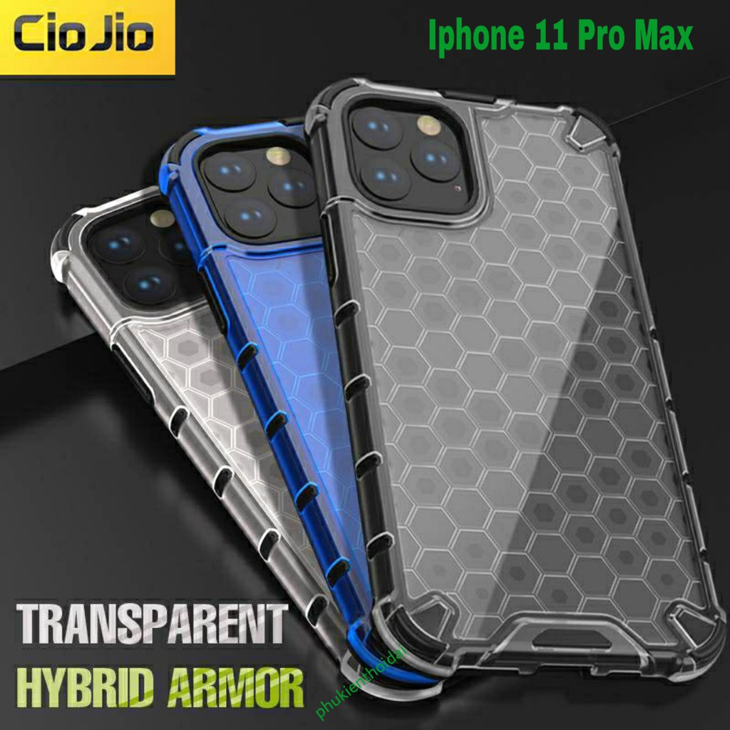 Ốp lưng Iphone 11 Pro Max / 12 Pro Max / 13 Pro Max / 14 Pro Max  chống sốc TỔ ONG chống va đập mạnh trên 2 mét siêu bền