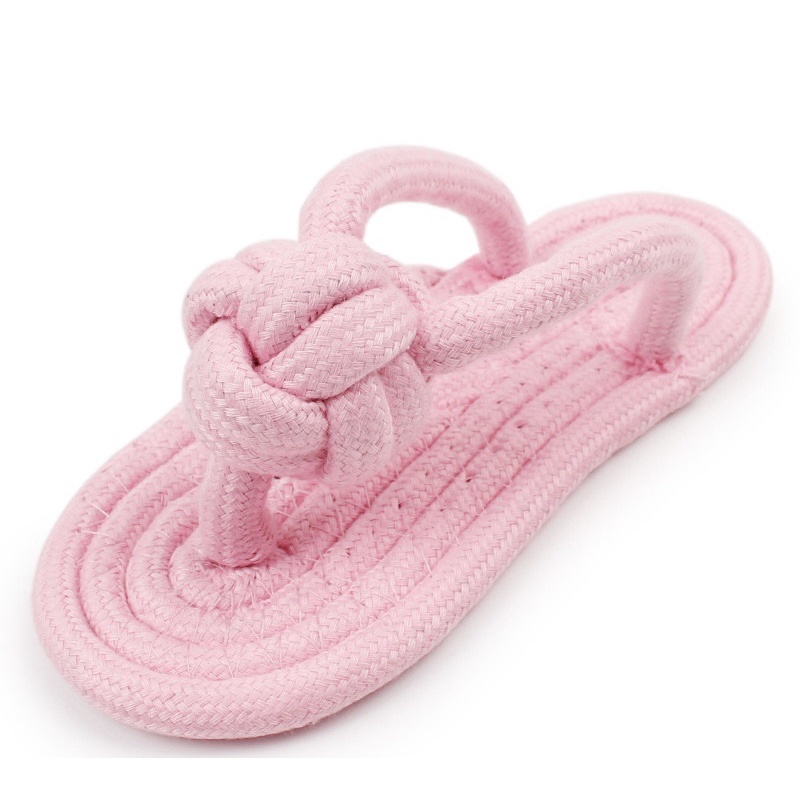 Đồ Chơi Nhai Hình Chiếc Dép Bằng Dây Cotton Cho Thú Cưng Chó Mèo