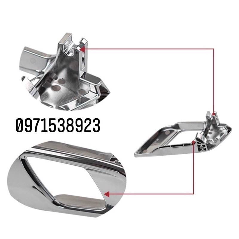 Tay mở cửa trong trái phải mạ crom FORD RANGER BT-50 2012-2021 Wildtrak. FORD EVEREST 2016-2021