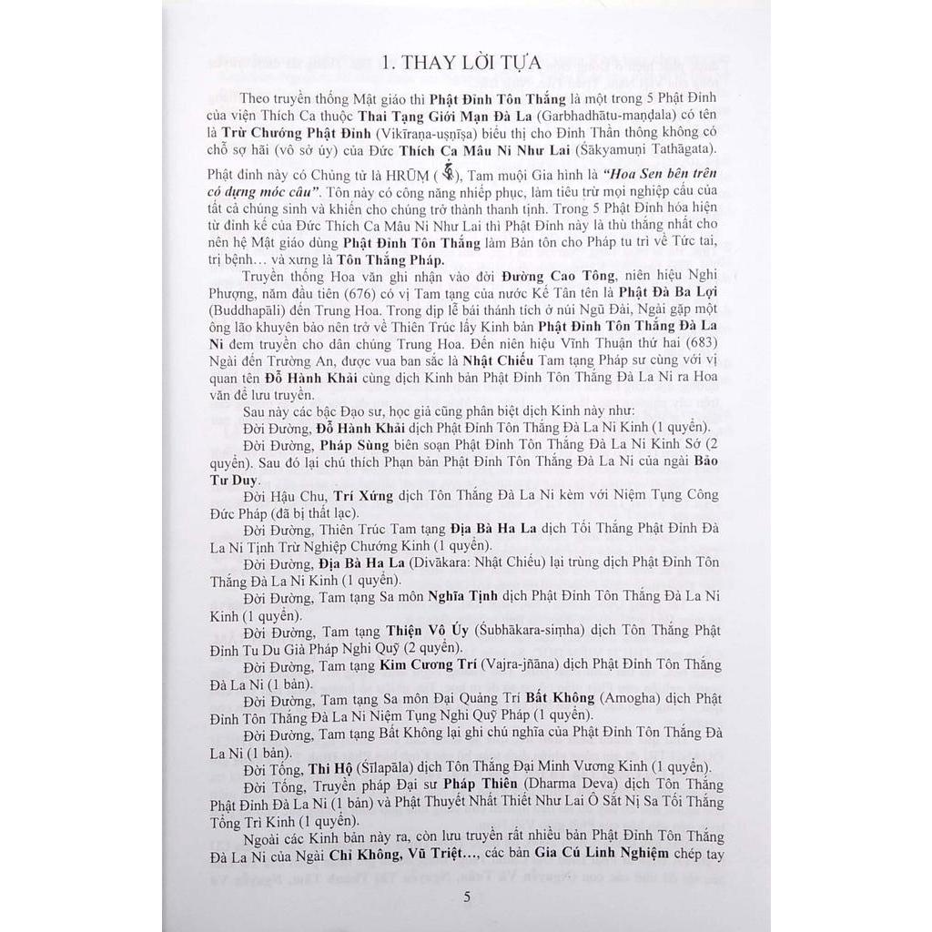 Sách Phật Đỉnh Tôn Thắng Pháp Kinh