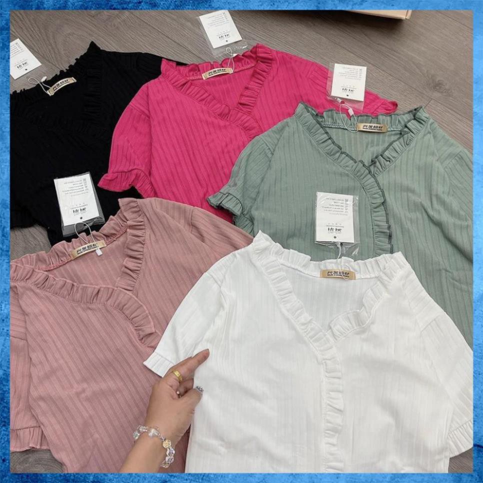 [Cao Cấp] Áo Croptop Ôm Dáng Len Tăm Viền Cực Hot Cao Cấp Siêu Đẹp, Áo Nữ Đẹp Cá Tính | BigBuy360 - bigbuy360.vn